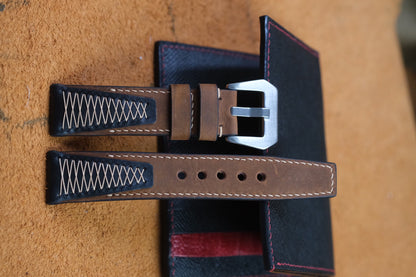 DARK BROWN VINTAGE COW LEATHER WATCH STRAP HDCA46