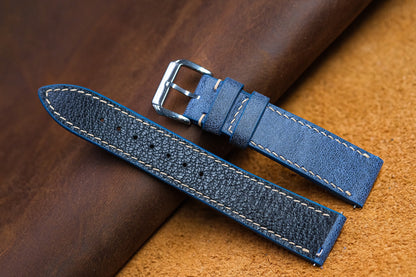 NAVY BLUE VINTAGE COW LEATHER WATCH STRAP HDCA47