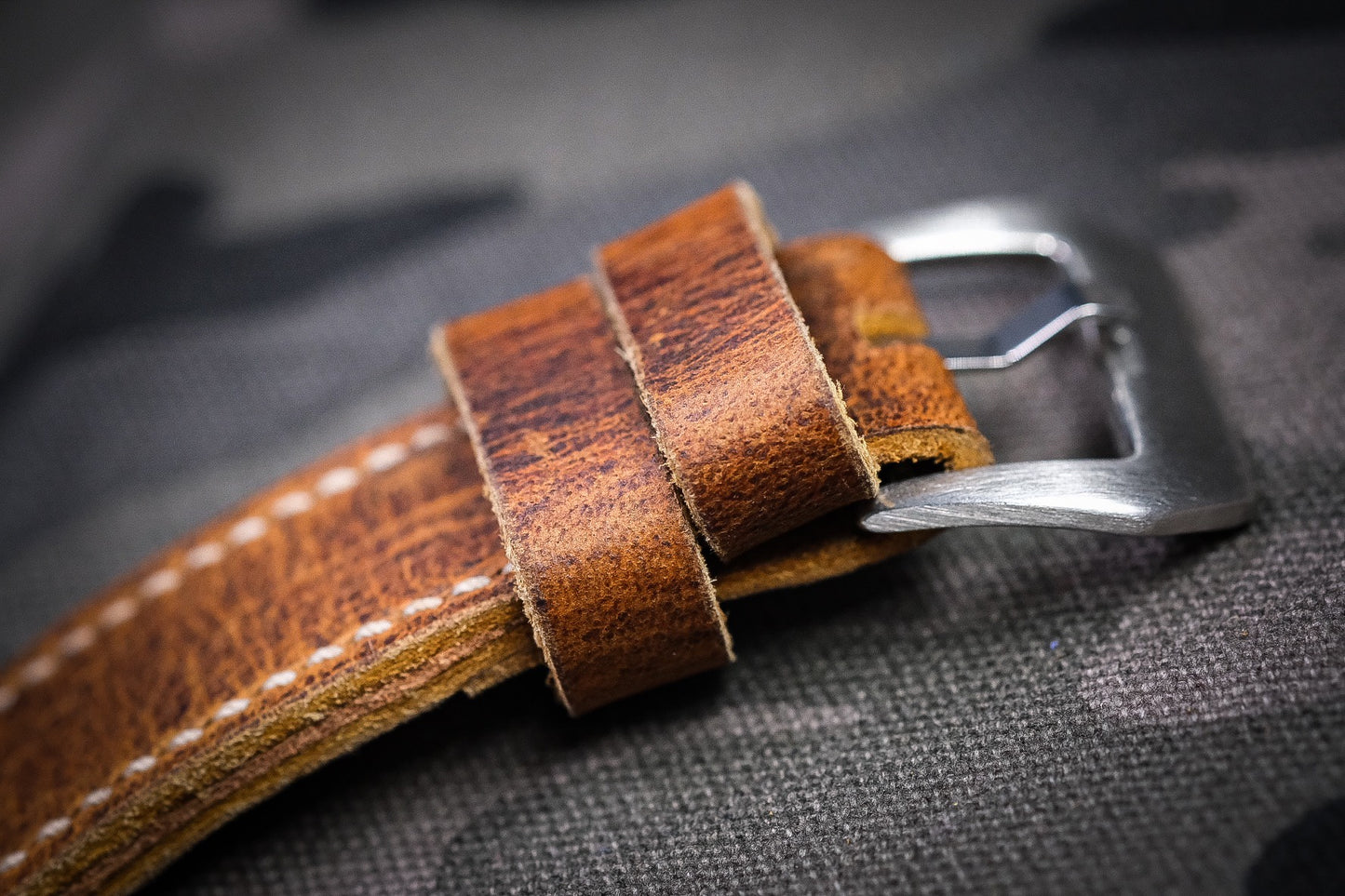 Vintage brown cow handmade watch strap for Panerai HDPAM47