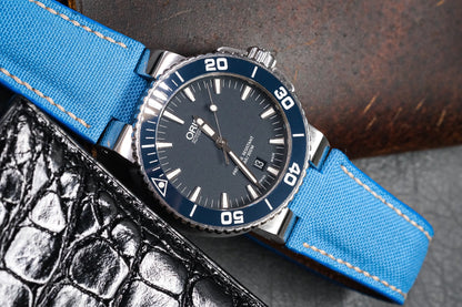 Custom turquoise canvas leather for Oris HDCVS16