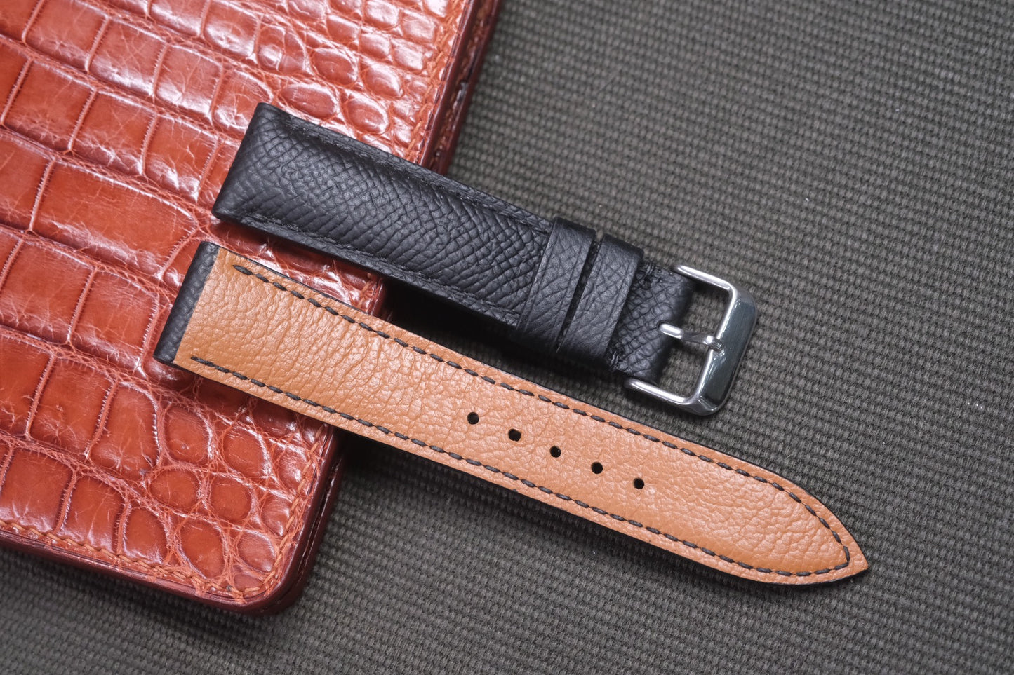 BLACH EPSOM LEATHER WATCH STRAP RD02