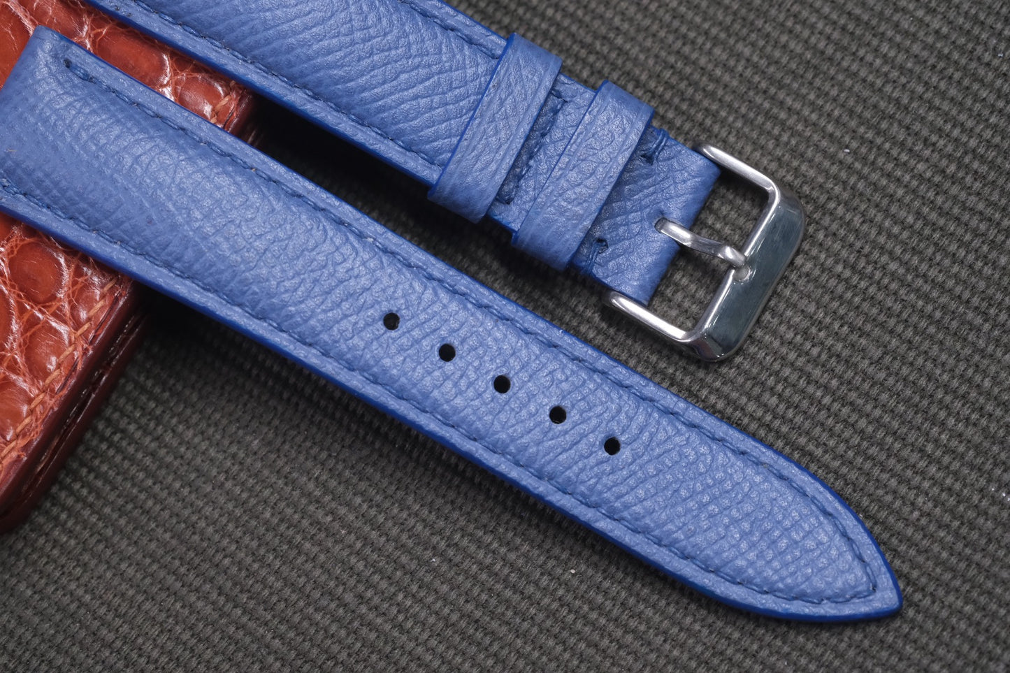 BLUE EPSOM LEATHER WATCH STRAP RD04