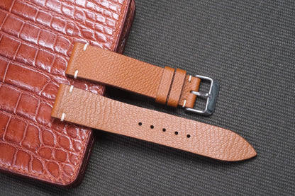 BROWN EPSOM LEATHER WATCH STRAP RD03