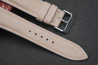 CREAM EPSOM LEATHER WATCH STRAP RD05