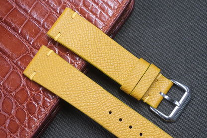 YELLOW EPSOM LEATHER WATCH STRAP RD06