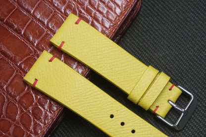 YELLOW EPSOM LEATHER WATCH STRAP RD07