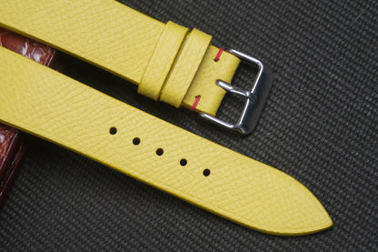 YELLOW EPSOM LEATHER WATCH STRAP RD07