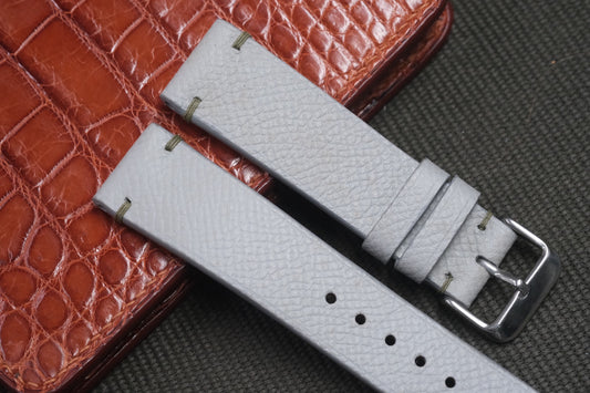 GREY EPSOM LEATHER WATCH STRAP RD09