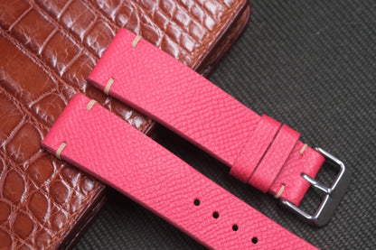 PINK EPSOM LEATHER WATCH STRAP RD08