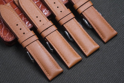 BROWN EPSOM LEATHER WATCH STRAP RD11