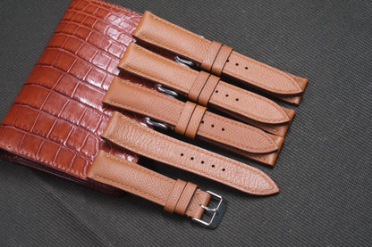 BROWN EPSOM LEATHER WATCH STRAP RD11