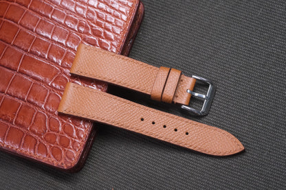 BROWN EPSOM LEATHER WATCH STRAP RD11