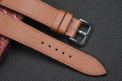 BROWN EPSOM LEATHER WATCH STRAP RD11