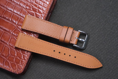 BROWN EPSOM LEATHER WATCH STRAP RD11