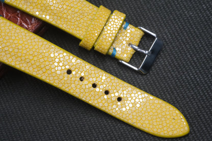 YELLOW STINGRAY LEATHER WATCH STRAP RD26