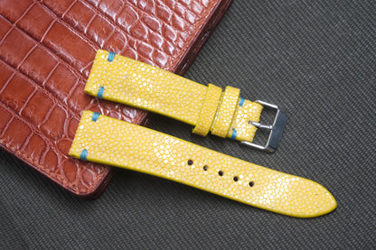 YELLOW STINGRAY LEATHER WATCH STRAP RD26