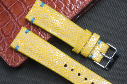 YELLOW STINGRAY LEATHER WATCH STRAP RD26