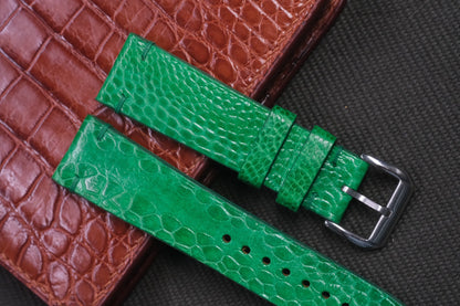 GREEN OSTRICH LEG SKIN LEATHER WATCH STRAP RD28