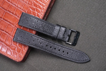 BLACK COW LEATHER WATCH STRAP RD37