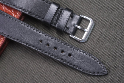 BLACK COW LEATHER WATCH STRAP RD40