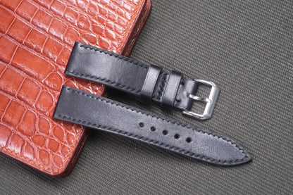 BLACK COW LEATHER WATCH STRAP RD40