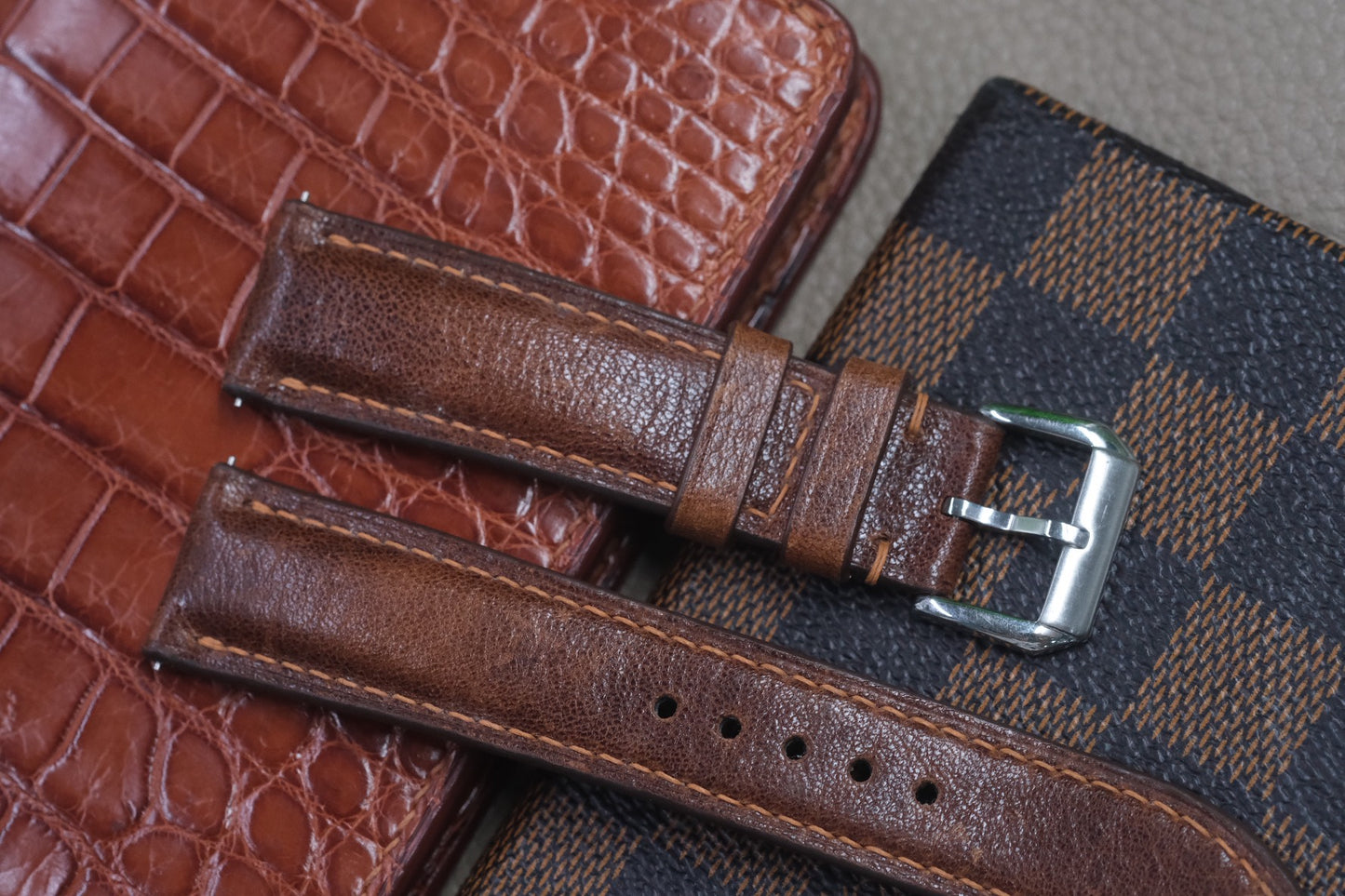 BROWN COW LEATHER WATCH STRAP RD50