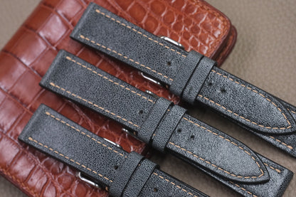 GREY DISTRESSED COW LEATHER WATCH STRAP RD56