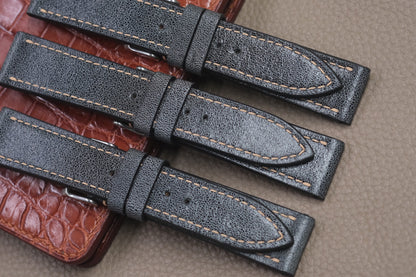 GREY DISTRESSED COW LEATHER WATCH STRAP RD56