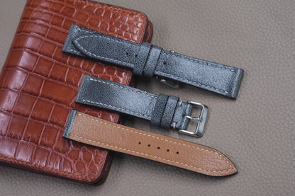 GREY DISTRESSED COW LEATHER WATCH STRAP RD57