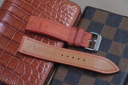 RED COW LEATHER WATCH STRAP RD58