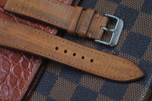 BROWN COW LEATHER WATCH STRAP RD59