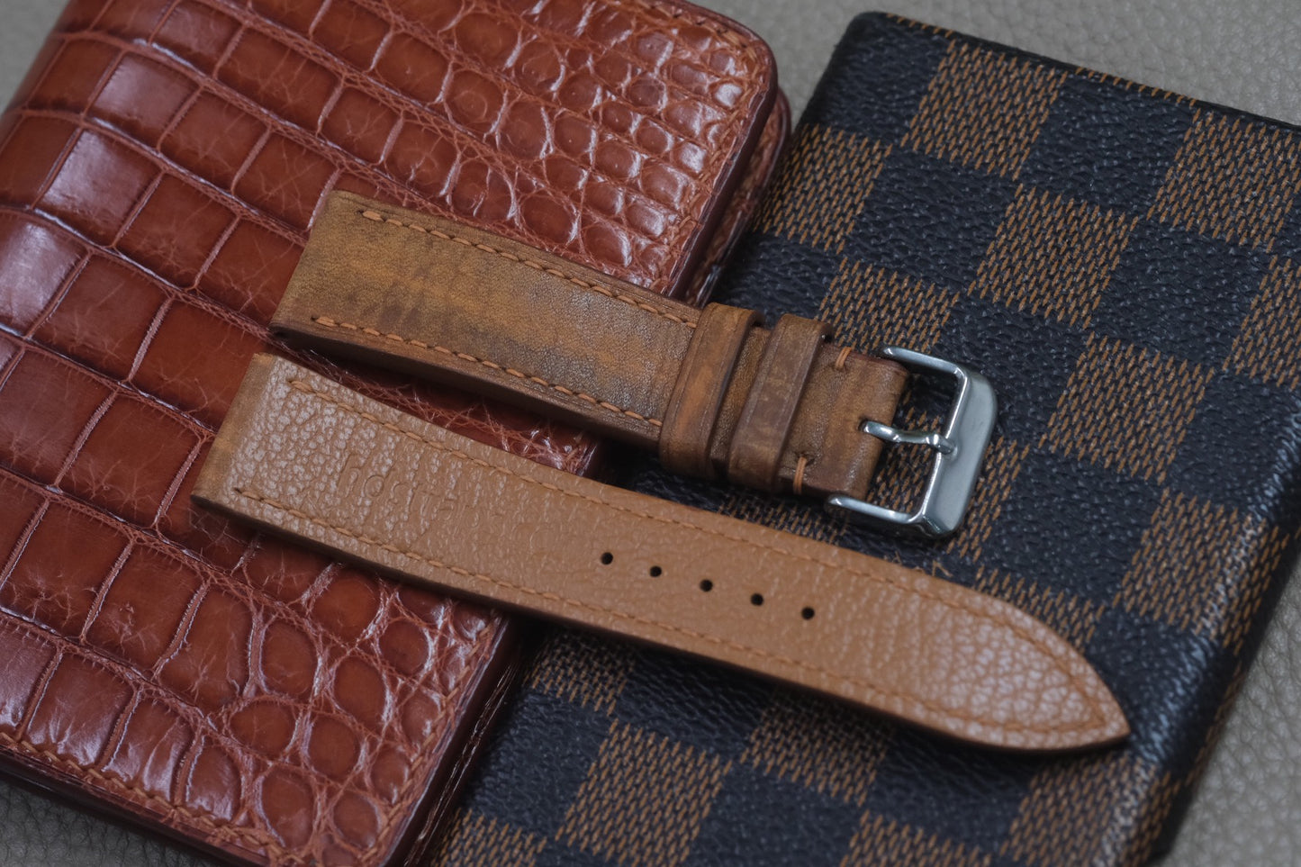 BROWN COW LEATHER WATCH STRAP RD59