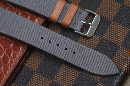 GREY CANVAS LEATHER WATCH STRAP RD62