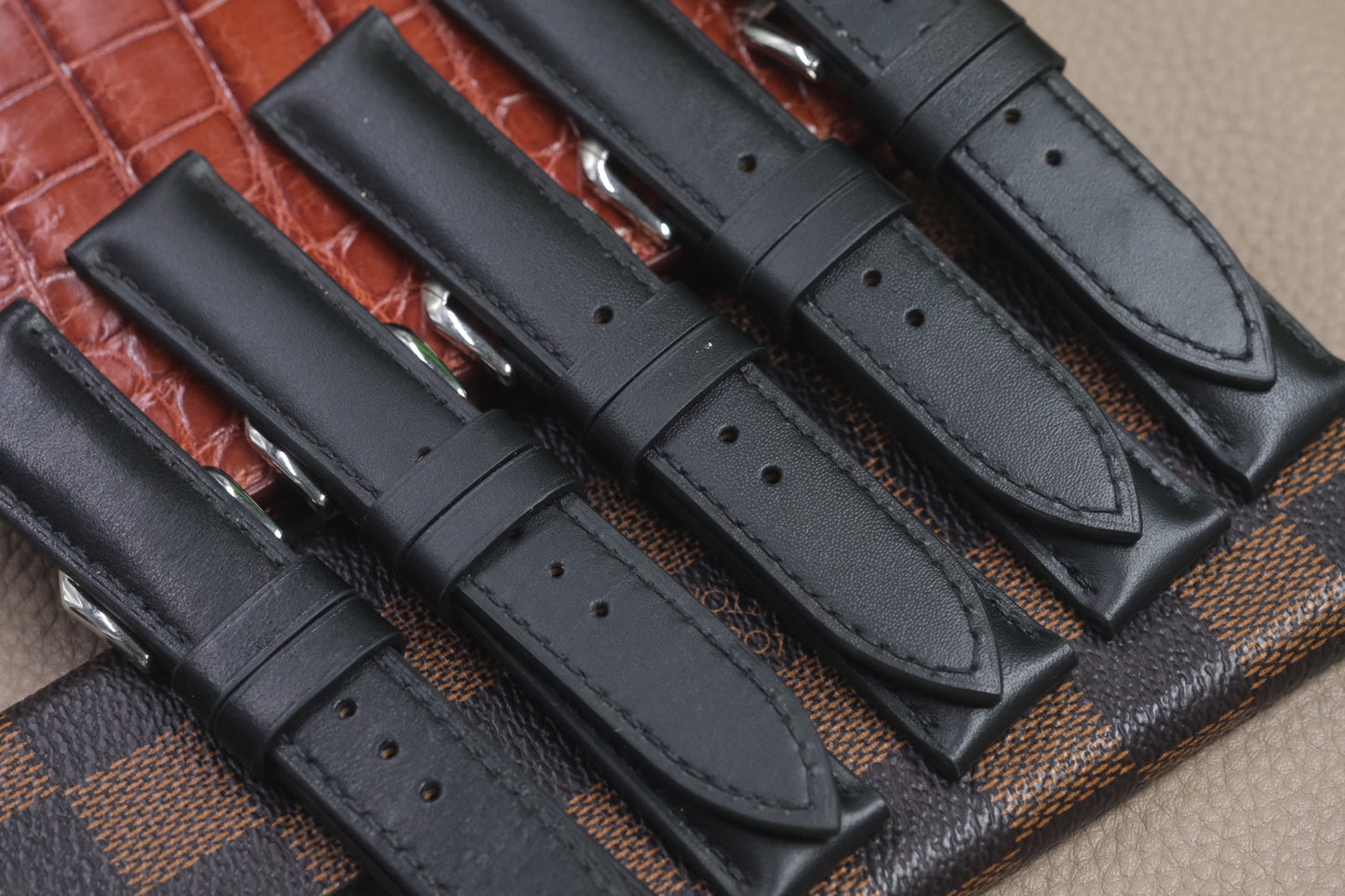 BLACK COW LEATHER WATCH STRAP RD61