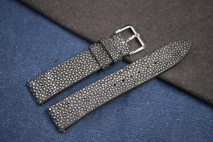 BLACK STINGRAY LEATHER WATCH STRAP RD67