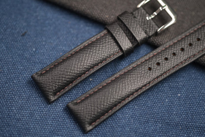 BLACK EPSOM LEATHER WATCH STRAP RD65