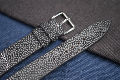 BLACK STINGRAY LEATHER WATCH STRAP RD67