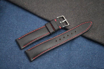 BLACK EPSOM LEATHER STRAP RD70