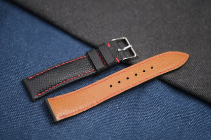 BLACK EPSOM LEATHER STRAP RD70