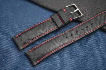 BLACK EPSOM LEATHER STRAP RD70