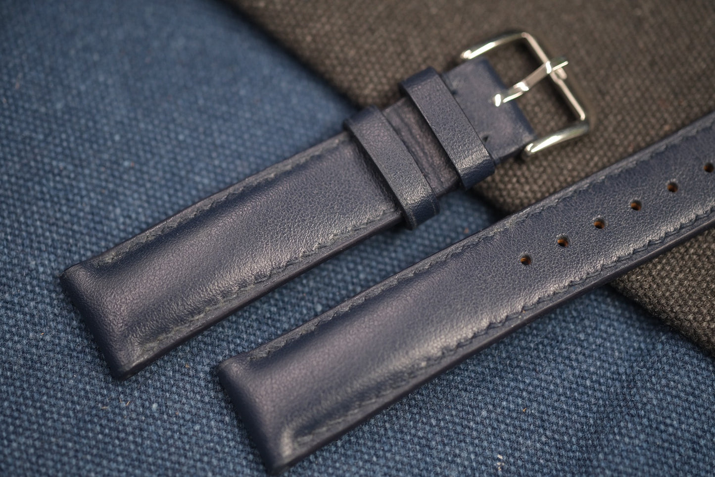 NAVY BLUE COW LEATHER STRAP RD72