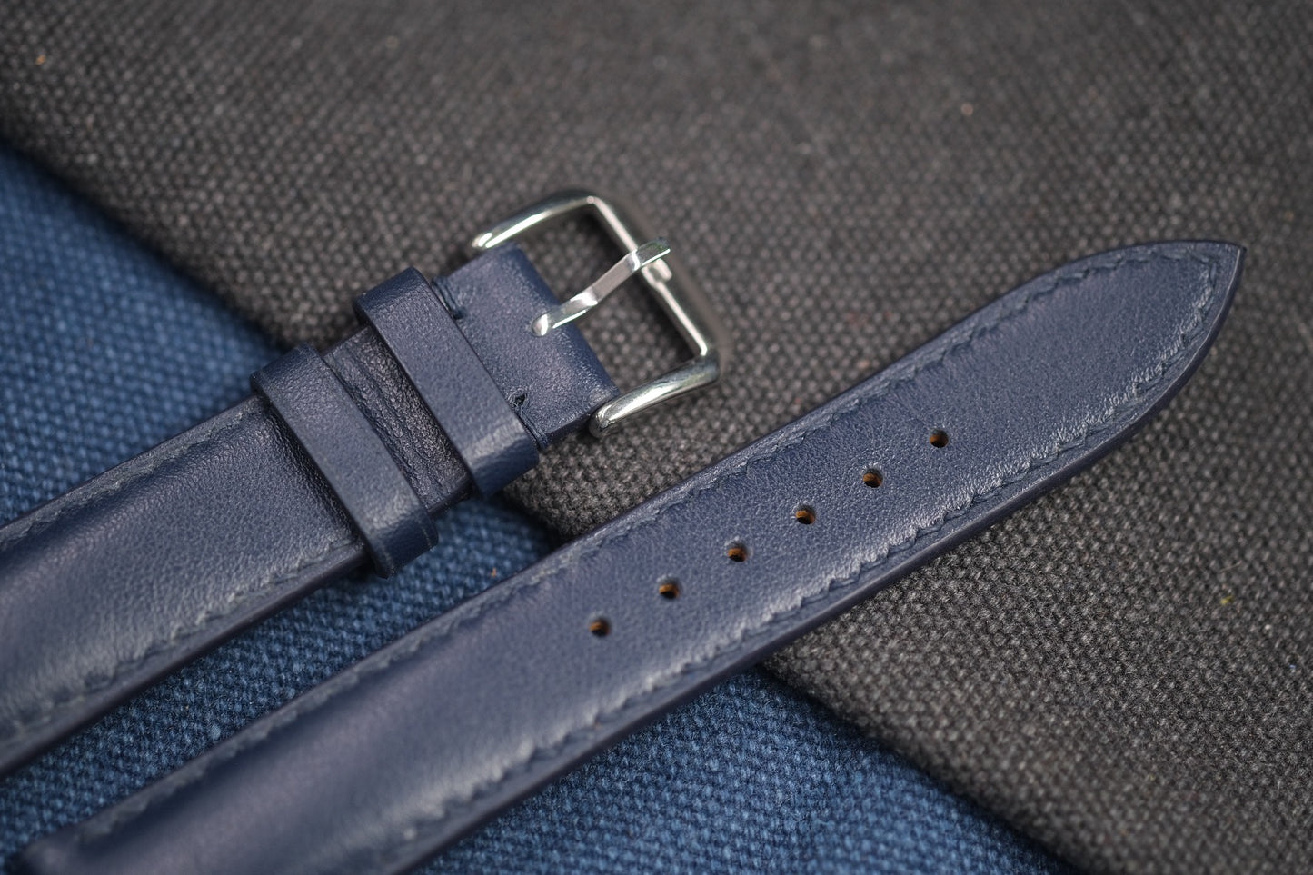 NAVY BLUE COW LEATHER STRAP RD72