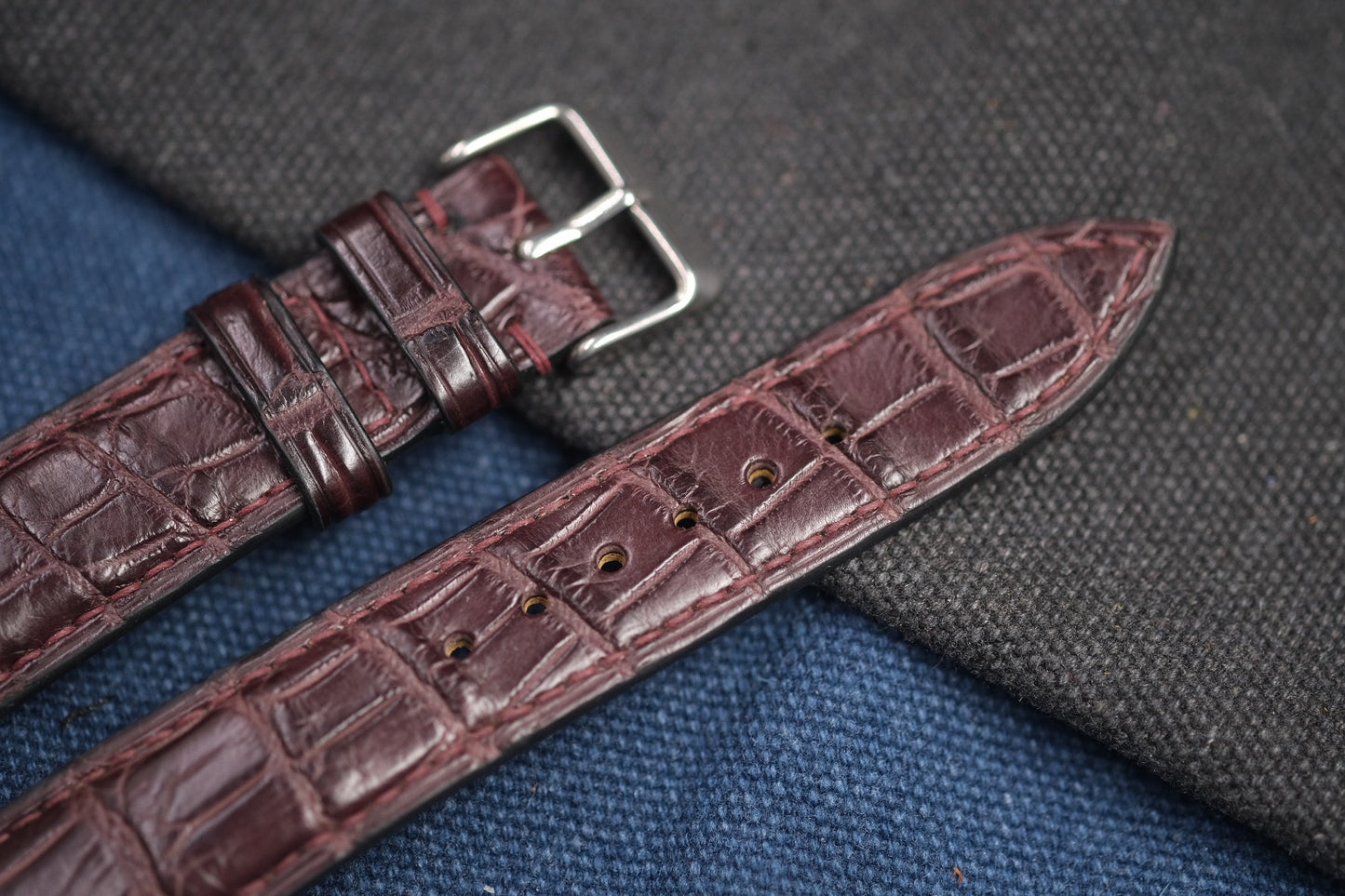 BROWN CROCODILE LEATHER STRAP RD80