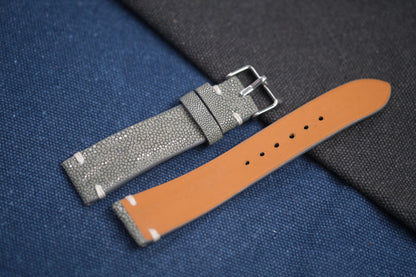 GREY STINGRAY LEATHER WATCH STRAP RD86