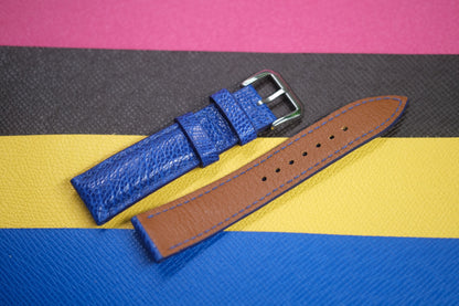 BLUE OSTRICH LEG SKIN LEATHER WATCH STRAP RD95