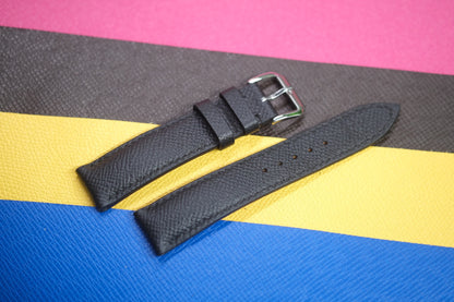 BLACK EPSOM LEATHER WATCH STRAP RD93