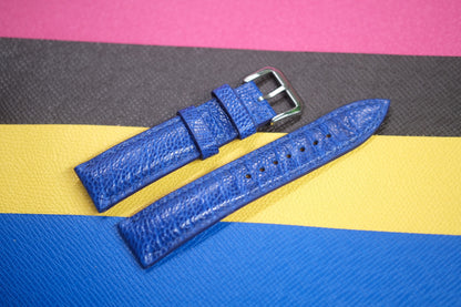 BLUE OSTRICH LEG SKIN LEATHER WATCH STRAP RD95