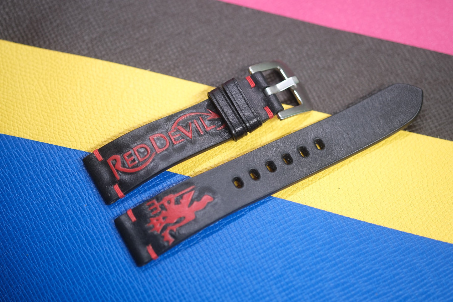 BLACK COW LEATHER WATCH STRAP RD105