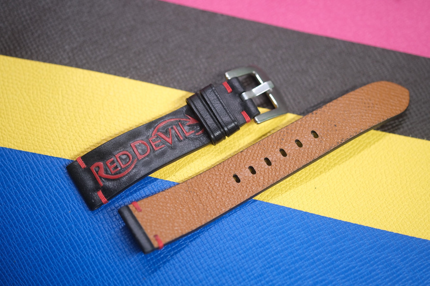 BLACK COW LEATHER WATCH STRAP RD105