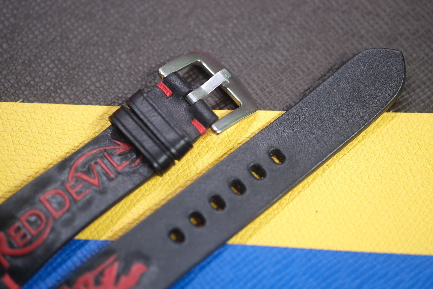 BLACK COW LEATHER WATCH STRAP RD105